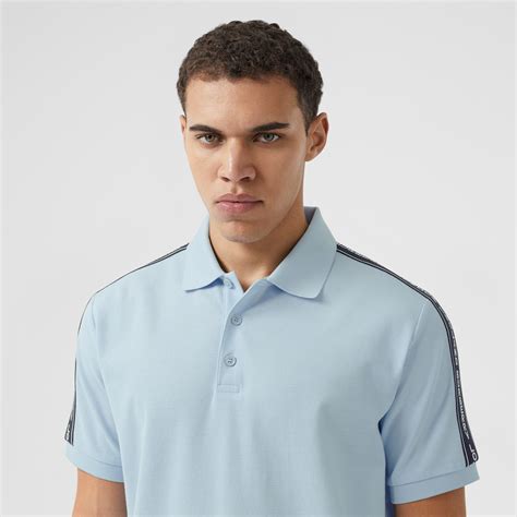 burberry logo tape polo shirt